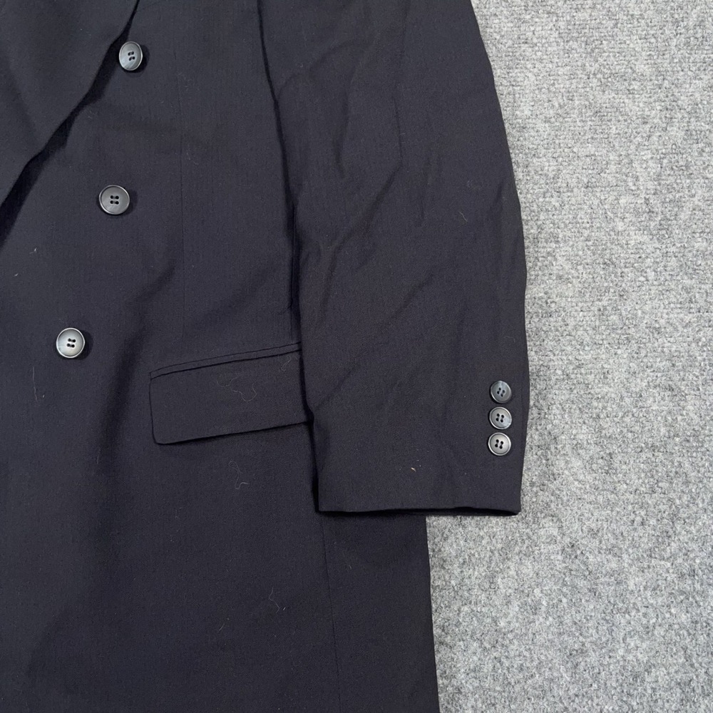 Nino Cerruti Double Breasted Blazer Men 42R Wool Peak Lapel Navy Union USA Made - Picture 6 of 12